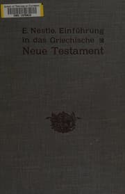 Tapa de Einführung in das griechische Neue Testament