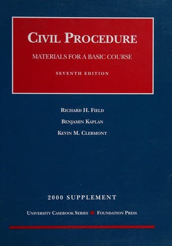 Tapa de Materials for a basic course in civil procedure