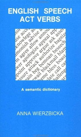 Tapa de English Speech Act Verbs