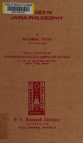 Tapa de Studies in Jaina philosophy