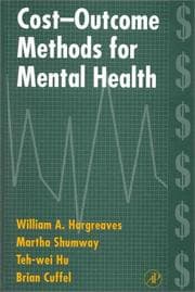 Tapa de Cost-outcome methods for mental health