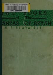 Tapa de Two books of the Stanzas of Dzyan