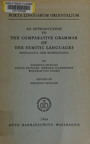 Tapa de An introd. to the comparative grammar of the Semitic languages