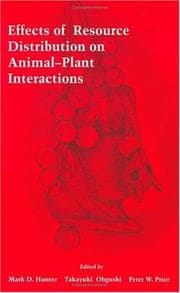Tapa de Effects of resource distribution on animal-plant interactions