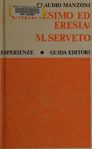 Tapa de Umanesimo ed eresia, Michele Serveto