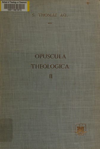 Tapa de Opuscula theologica