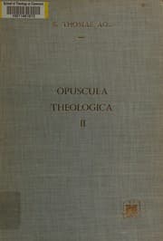Tapa de Opuscula theologica