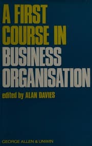 Tapa de A first course in business organization