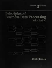 Tapa de Principles of business data processing, with BASIC