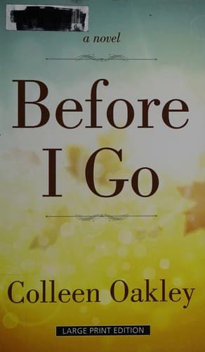 Tapa de Before I go