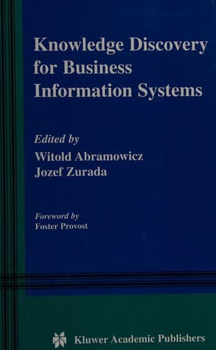 Tapa de Knowledge discovery for business information systems