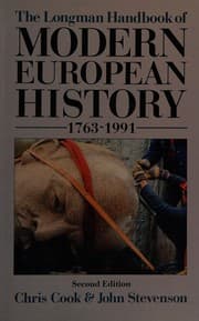 Tapa de The Longman handbook of modern European history, 1763-1991