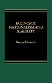 Tapa de Economic Nationalism and Stability