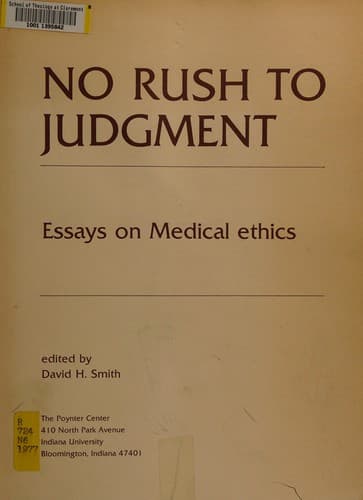 Tapa de No rush to judgment