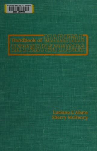 Tapa de Handbook of marital interventions