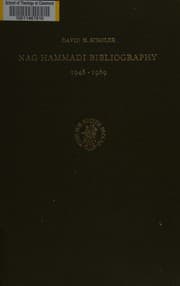Tapa de Nag Hammadi bibliography 1948-1969