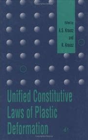 Tapa de Unified constitutive laws of plastic deformation