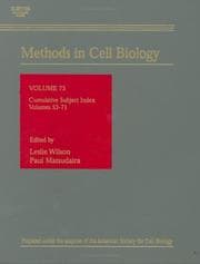 Tapa de Cumulative Subject Index, Volumes 53-71
