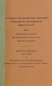 Tapa de The validity of non-episcopal ordination as related to the problem of Christian unity