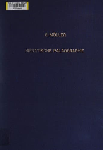 Tapa de Hieratische paläographie