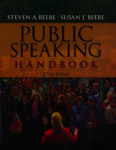 Tapa de Public speaking handbook