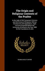 Tapa de The Origin and Religious Contents of the Psalter