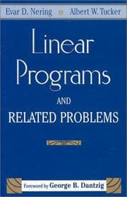 Tapa de Linear programs and related problems