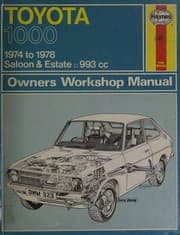 Tapa de Toyota 1000 owners workshop manual