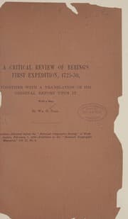 Tapa de A critical review of Bering's first expedition, 1725-30