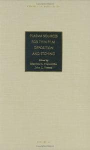 Tapa de Plasma Sources for Thin Film Deposition and Etching Vol. 7