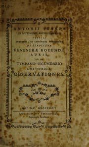 Tapa de De structura fenestrae rotundae auris, et de tympano secundario anatomicae observationes