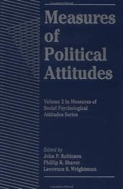 Tapa de Measures of Political Attitudes (Measures of Social Psychological Attitudes) (Measures of Social Psychological Attitudes Series)