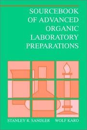 Tapa de Sourcebook of advanced organic laboratory preparations