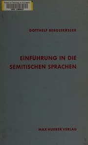 Tapa de Einfuehrung in die semitischen Sprachen