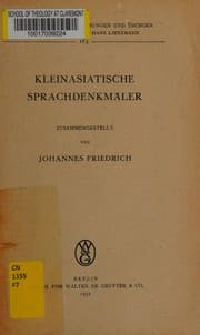 Tapa de Kleinasiatische Sprachdenkmäler