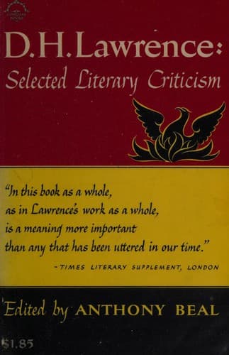 Tapa de Selected literary criticism