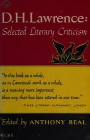 Tapa de Selected literary criticism