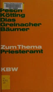 Tapa de Zum Thema Priesteramt