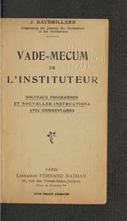 Tapa de Vade=mecum de l'instituteur