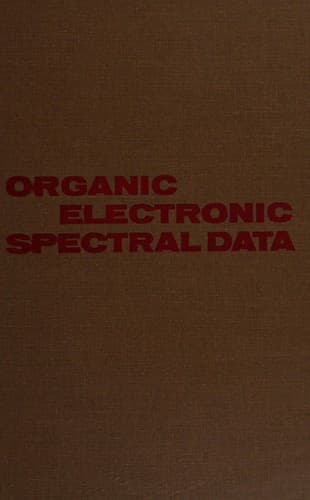 Tapa de Organic electronic spectral data
