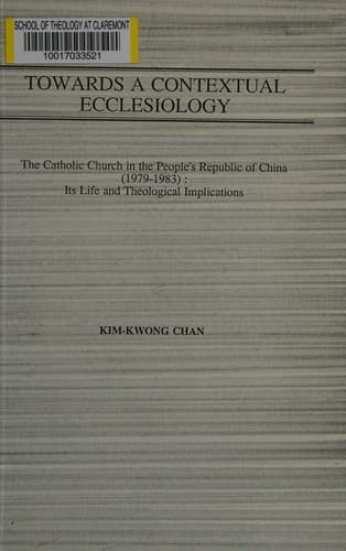 Tapa de Towards a contextual ecclesiology