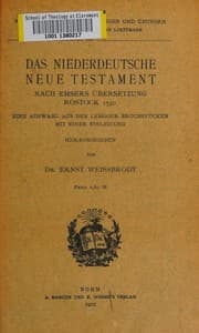Tapa de Das niederdeutsche Neue Testament nach Emsers übersetzung Rostock 1530