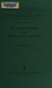 Tapa de Die Trinitätslehre des Johannes Duns Scotus