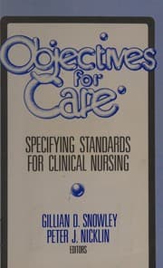 Tapa de Objectives for Care (The Professional Nurse Clinical Skills Series)
