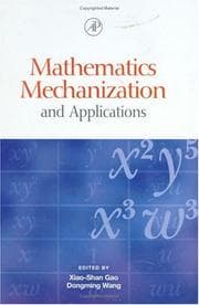 Tapa de Mathematics Mechanization and Applications