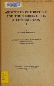 Tapa de Aristotle's Protrepticus and the sources of its reconstruction