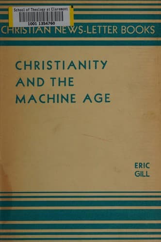 Tapa de Christianity and the machine age