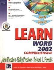 Tapa de Learn Word 2002, comprehensive