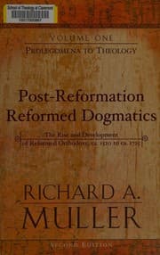Tapa de Post-Reformation reformed dogmatics