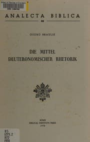 Tapa de Die Mittel deuteronomischer Rhetorik